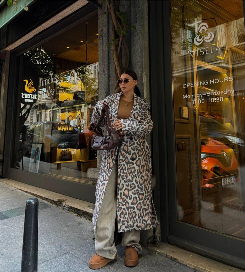 Animal Print Coat