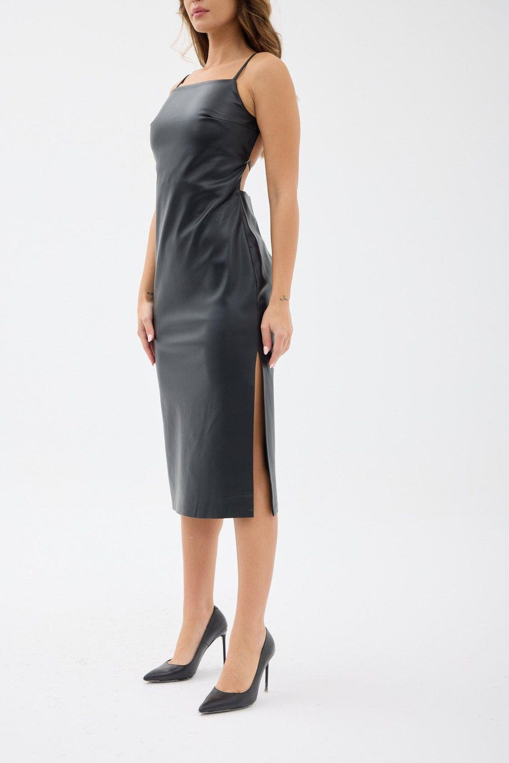Leather Slip dress – The Dress Co