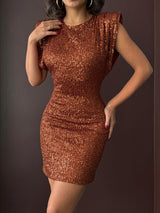 copper Sequin Dress