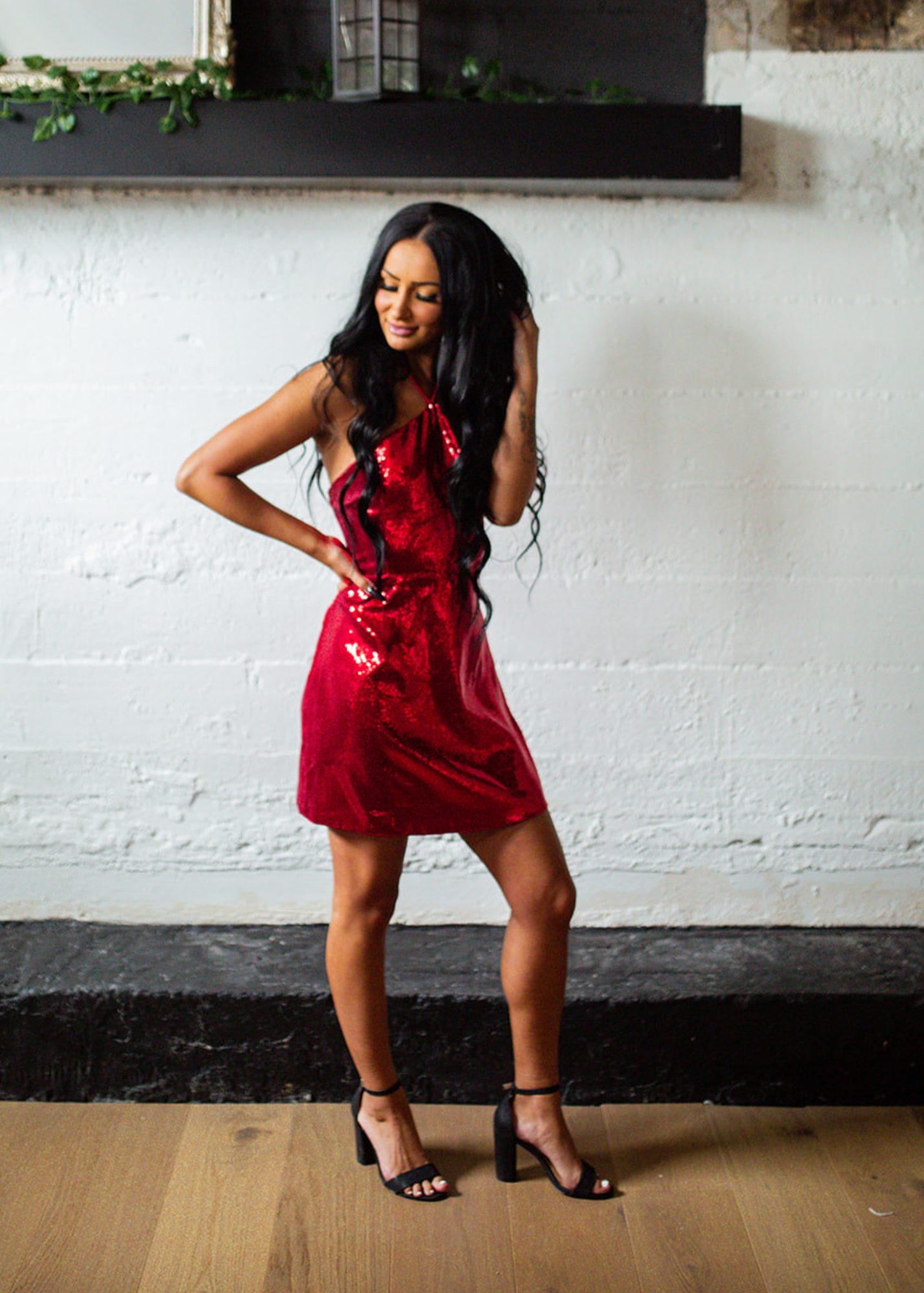 Red Sequin Mini – The Dress Co