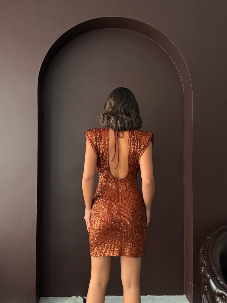 copper Sequin Dress The Dress Co. copper Sequin Dress The Dress Co.