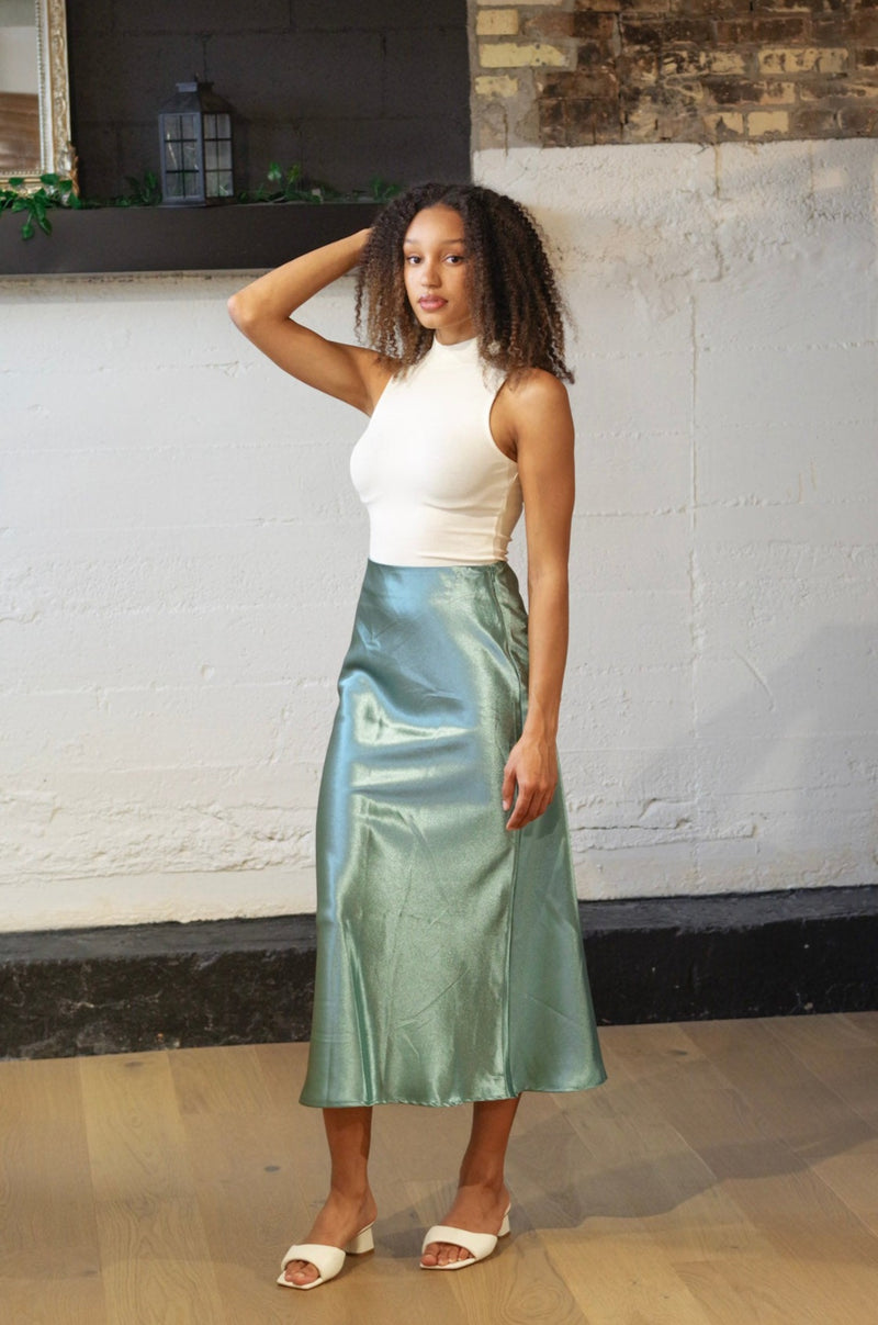 Teal Midi Skirt