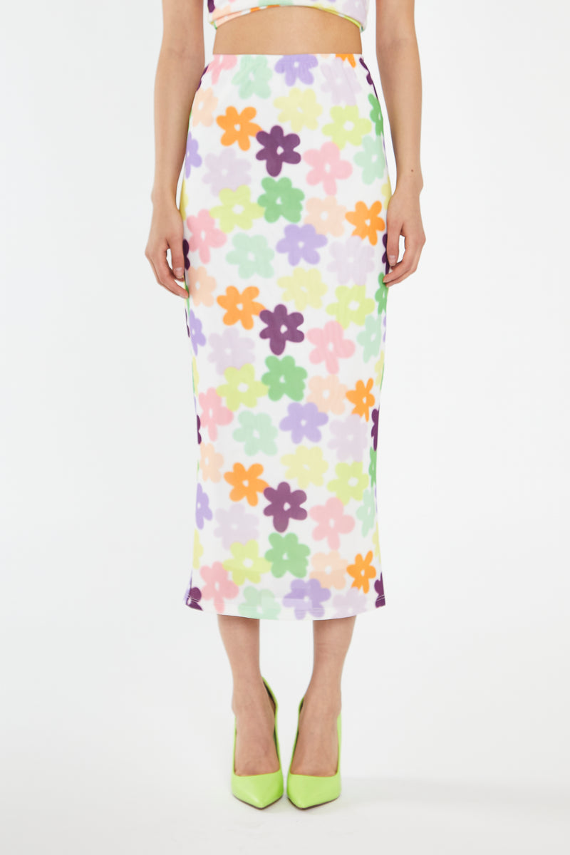 Flower Mesh Skirt