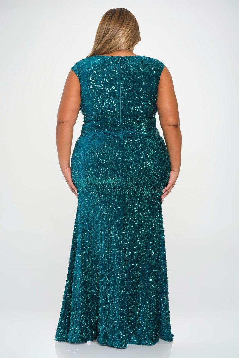 Emerald Sequin Maxi Dress *Ashlee’s Pick