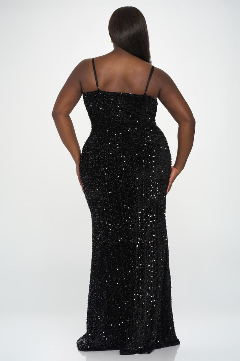 Black Sequin Maxi Dress *Ashlee’s Pick – The Dress Co