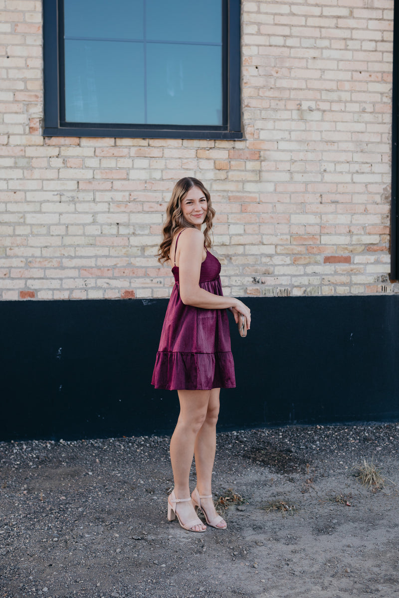plum color mini dress Mayok Mini Dress Plum