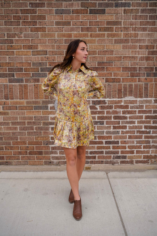 Smudgy Floral Dress