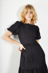 Textured Tiered Dress