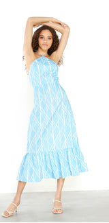 Blue Geo Dress